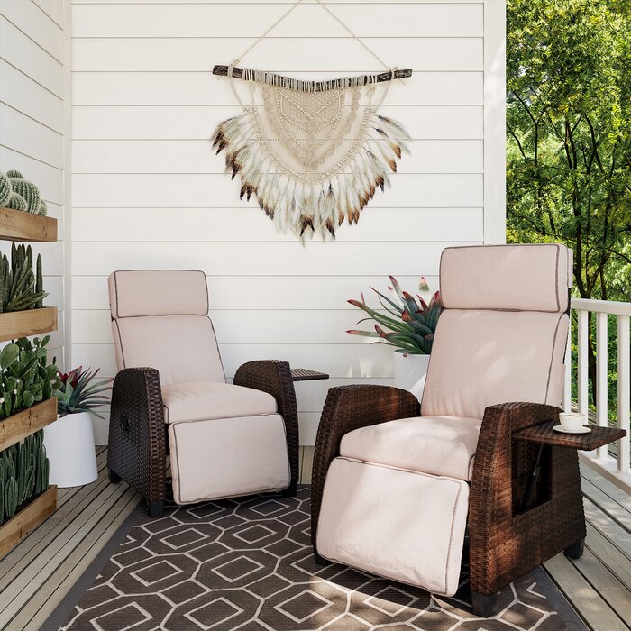 Red Barrel Studio® Wicker Outdoor Lounge Chair & Reviews | Wayfair